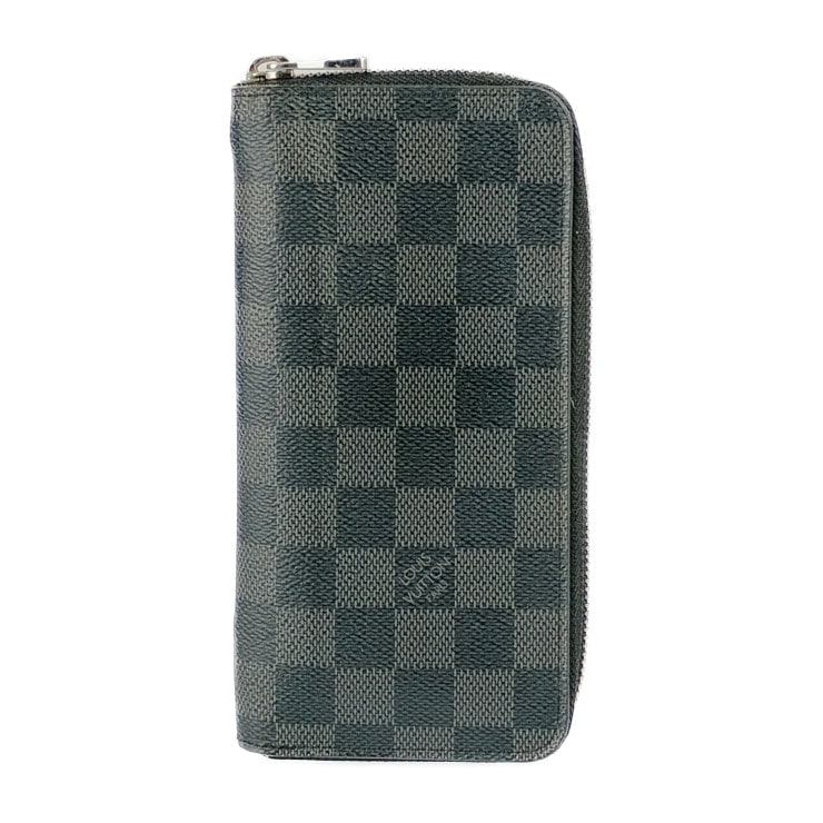 LOUIS VUITTON ルイ ヴィトン 長財布 ポルトフォイユ・ヴァスコ N61653 ブラック グレー シルバー金具 ダミエ・グラフィット キャンバス ラウンドファスナー【本物保証】