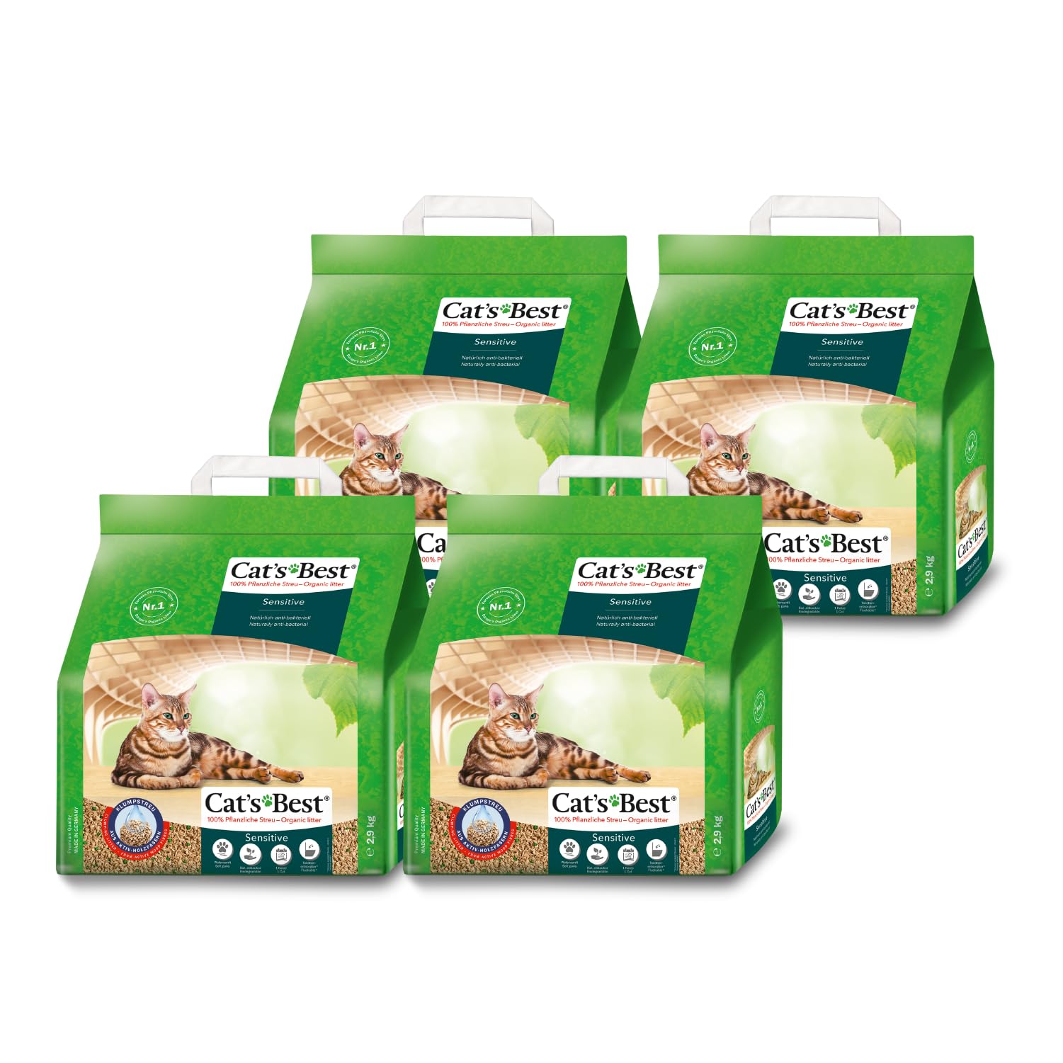 Cats Best キャッツベスト センシティブ 8L × 4袋 猫砂 8L×4袋 (ケース販売)