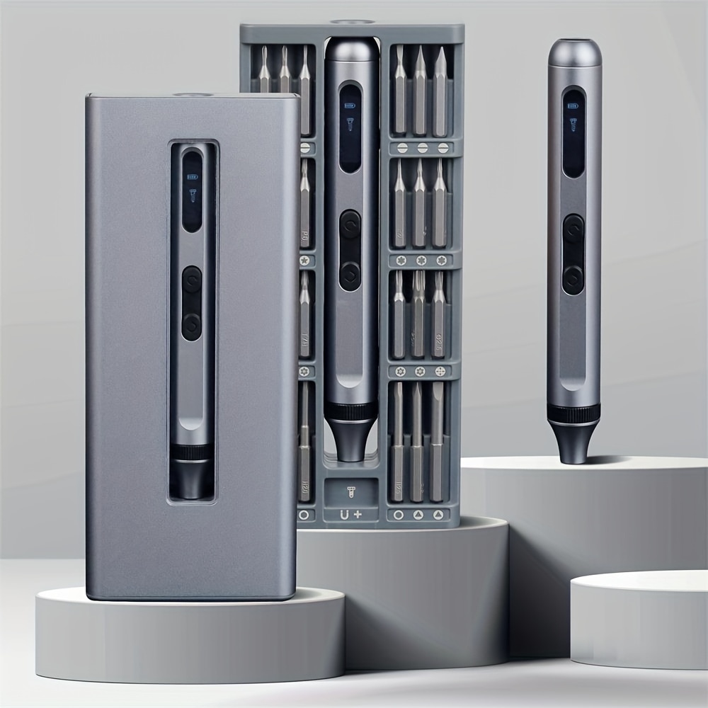 高精度電動ドライバーセット 静音耐久性 Type-C急速充電 コードレスドライバー 携帯電話 腕時計 ノートパソコン 眼鏡 電動修理工具セット