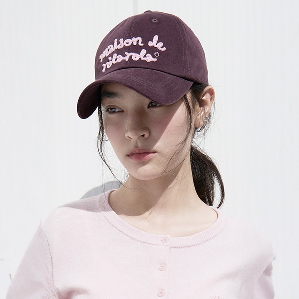 MAISON DE ROLA EMBROIDERY CAP WINE