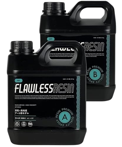 フローレスレジン 海アート用エポキシ樹脂 速乾/高粘度 2液性エポキシレジン レジンアート 4kg セル波 コーティング 各種DIY用