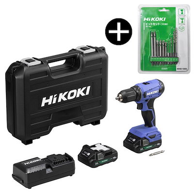 他サイト： 【在庫有・即納】HiKOKI(ハイコーキ) 18V コードレスドライバドリル FDS18DA(2BG)　バッテリー×2・急速充電器(UC18YKSL) ・ケース付の商品画像