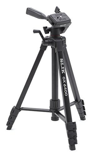 サイズ：4段 SLIK 三脚 GX 6400 4段 レバーロック 21mmパイプ径 3ウェイ雲台 ク