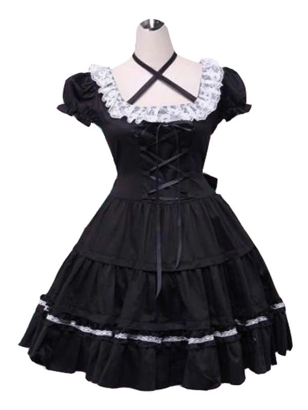 【短納期】クラシックロリータOPドレスレースレースフリルロリータワンピースドレス