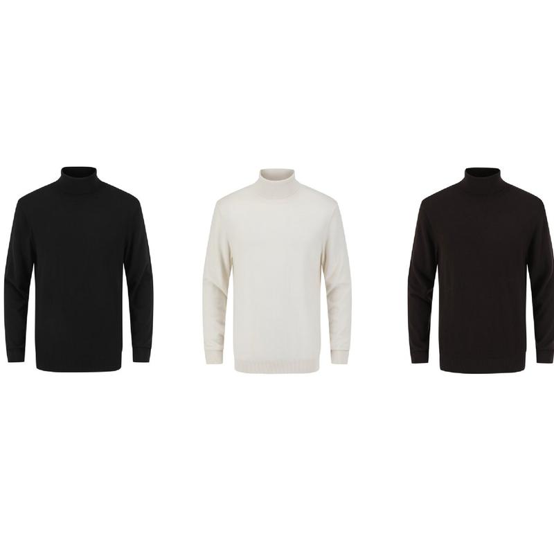 【人気商品】男性25FWメリノウール混紡素材モックネック (BSF4EUE1111)