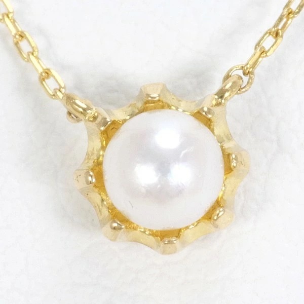 エテ K18YG ネックレス パール(真珠) 総重量約1.2g 約40cm ジュエリー 中古 15,475円