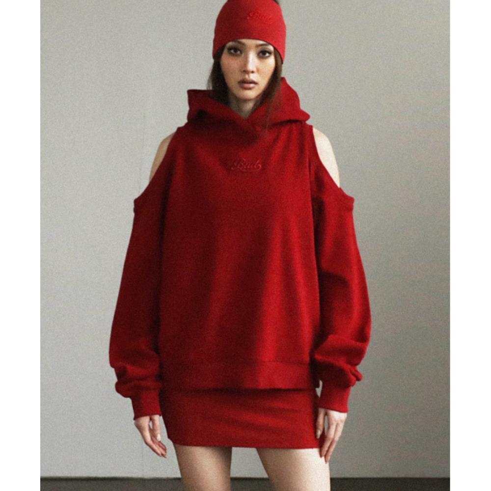 BADBLOOD Beyond Soft Cutout Hood Red w-hde24-057