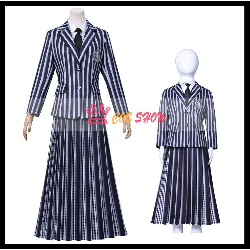 赤字販売!アダムス・ファミリー ウェンズデー2 コスプレ衣装 学園制服 cosplay 仮装 日常服 子供用 大人用 イベント クリスマス ハロウィン ステージ 文化祭