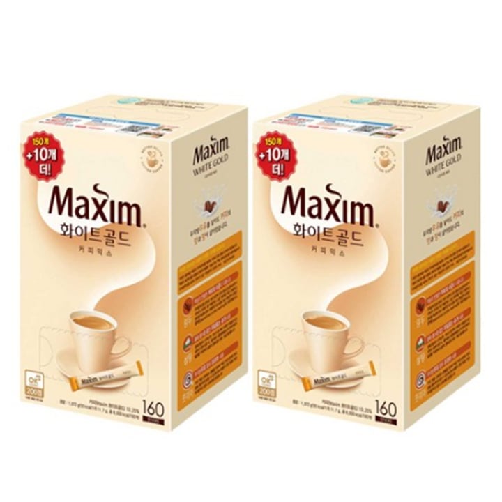 ホワイト ゴールド コーヒーミックス 160個入り x 2ボックス韓国茶