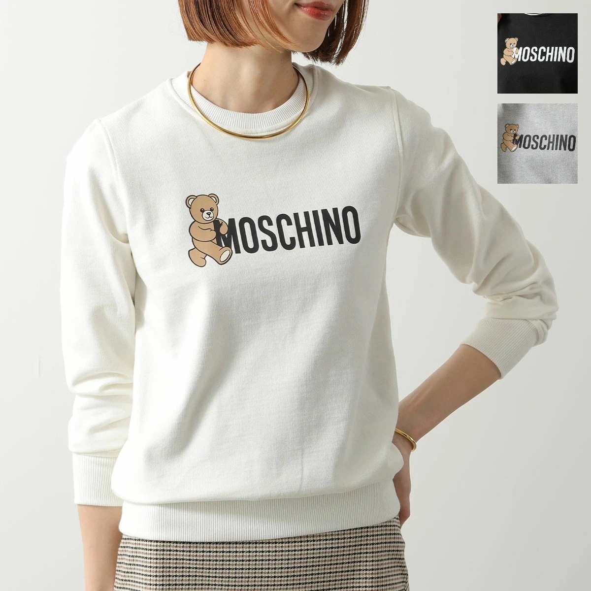 MOSCHINO KIDS モスキーノ キッズ トレーナー HPF08V LCA83 レディース ガールズ 長袖 スウェット クルーネック 裏起毛 ロゴ テディベア カラー3色 11,177円