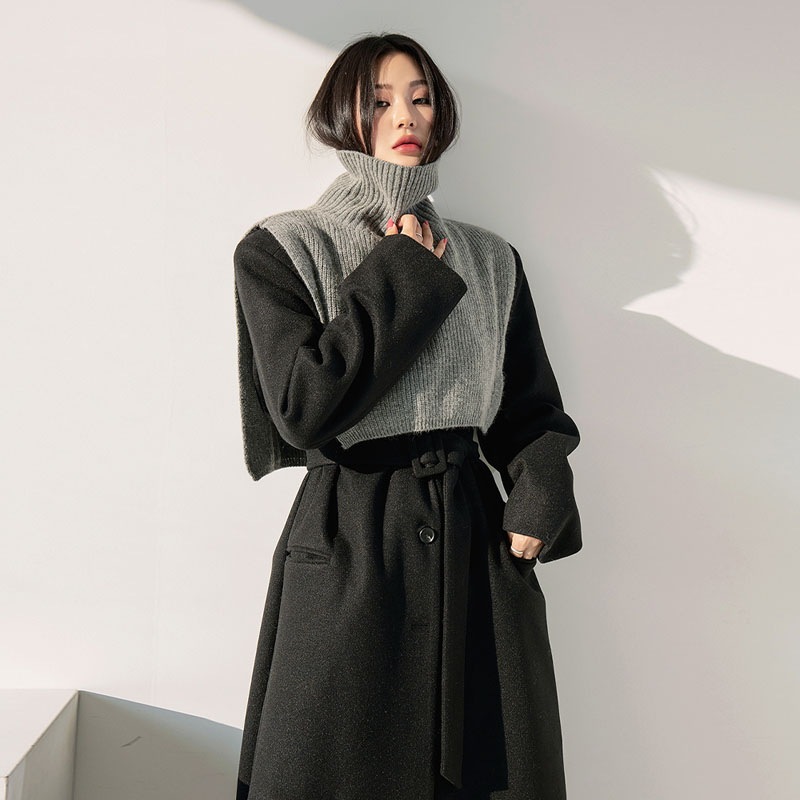 E2889 タートルネック ニット ベスト