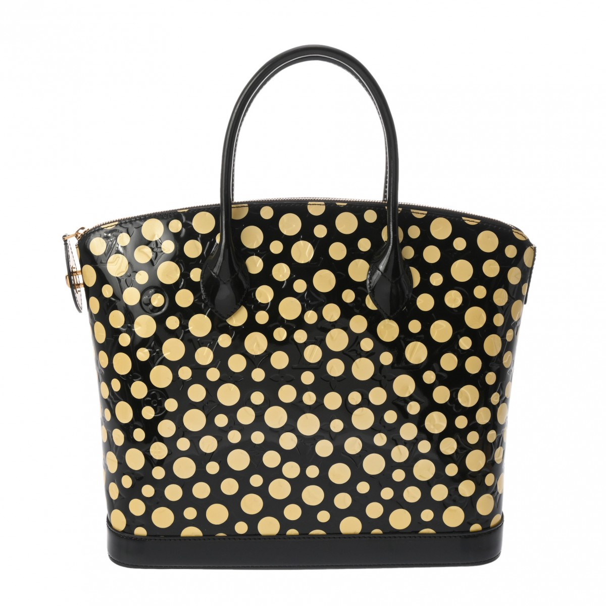 ロックイット MM 草間彌生コラボ ノワール M91399 ユニセックス ヴェルニ ハンドバッグ Bランク 中古 銀蔵 153,670円