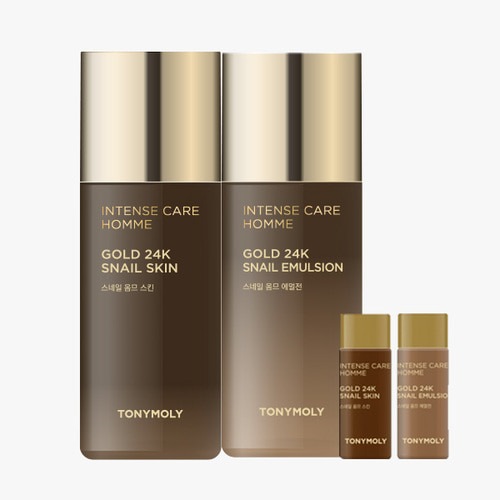 インテンスケアゴールド24Kスネイルオムスキンケア2種セット(130ml 2ea+20ml 2ea):: [韓国コスメ]