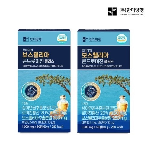 ボスウェリア コンドロイチン プラス 1000mg x 60錠 1+1 カルシウム カリウム マンガン