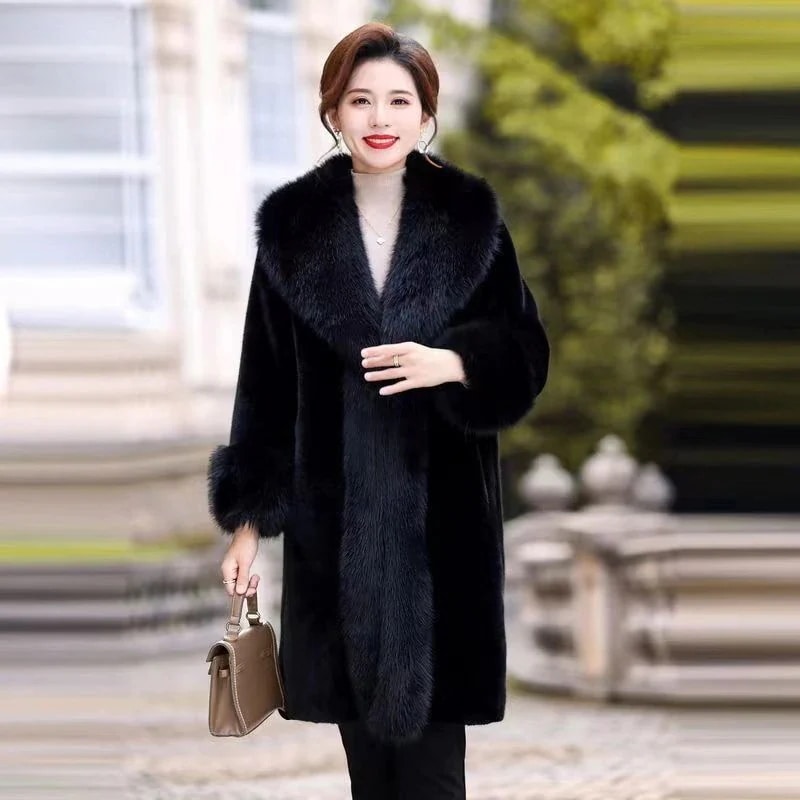 ロングファーコート フェイク狐ファー フリース ステッチ ぬいぐるみ ボア 華やか暖かい 保温 レディース コート アウター ロングコート メガ割30%制限