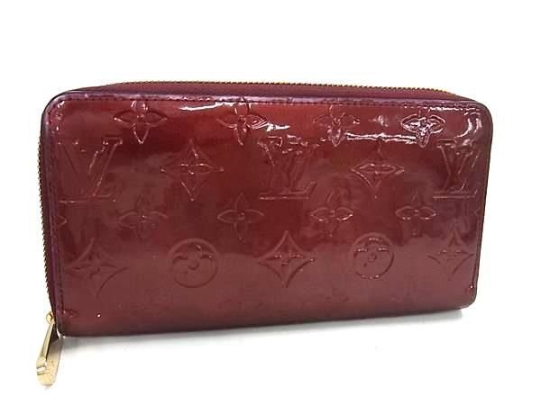 ルイヴィトン ラウンドファスナー 長財布 モノグラムヴェルニ ジッピーウォレット パテントレザー M90218 ゴールド金具 グリヨット（ボルドー系） ロングウォレット【本物保証】