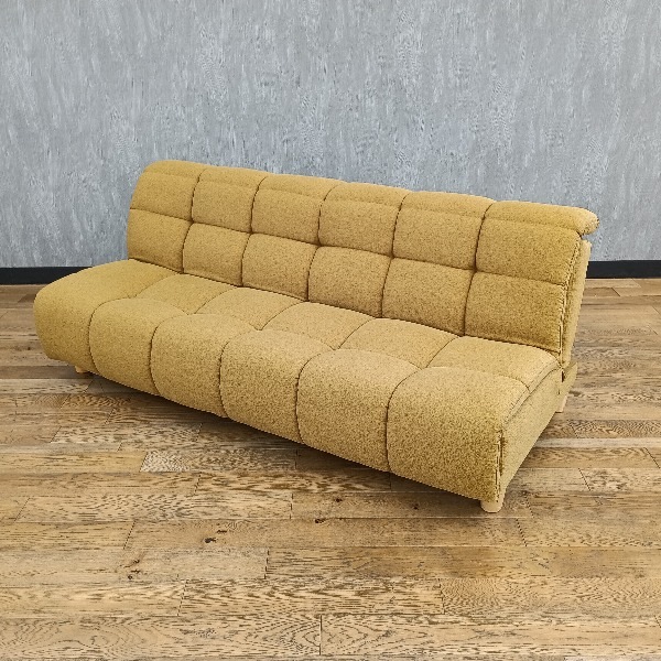 ソファベッド イエロー 寝心地にこだわったハイバックソファベッド ソファー ベッド