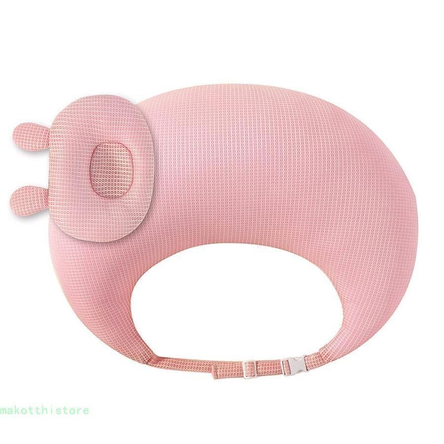 授乳クッション クッション　綿 ポリエステル繊維15科学授乳 ミニ枕取付き カバー取り外し洗濯可能 66x58cm (B)