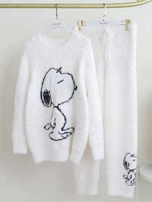 秋冬ふわふわレディースパジャマ日系ハーフベルベットキャラクター犬ドネックニットパイルの部屋着セット 5,347円