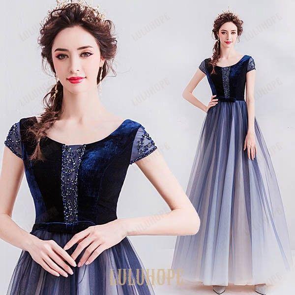 ロングドレス 母親 結婚式 ドレス 大人 ピアノ 発表会 レディース パーティドレス 演奏会 半袖 キャップスリーブ グラデーション ビーズ スレンダーライン ステ