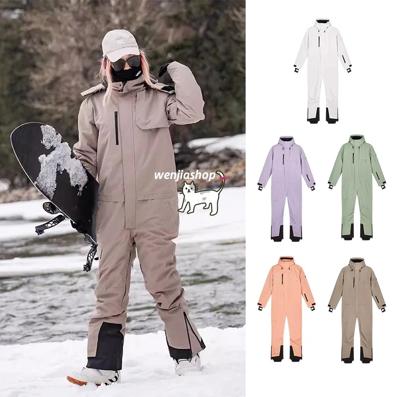 スノーボードウェア つなぎ 上下セット メンズ レディース 男女兼用 オールインワン 上下 パンツ スノボウェア スノーウェア スキーウェア スノボーウェア 韓国風 無地 防風 防水 防寒 A223 21,923円