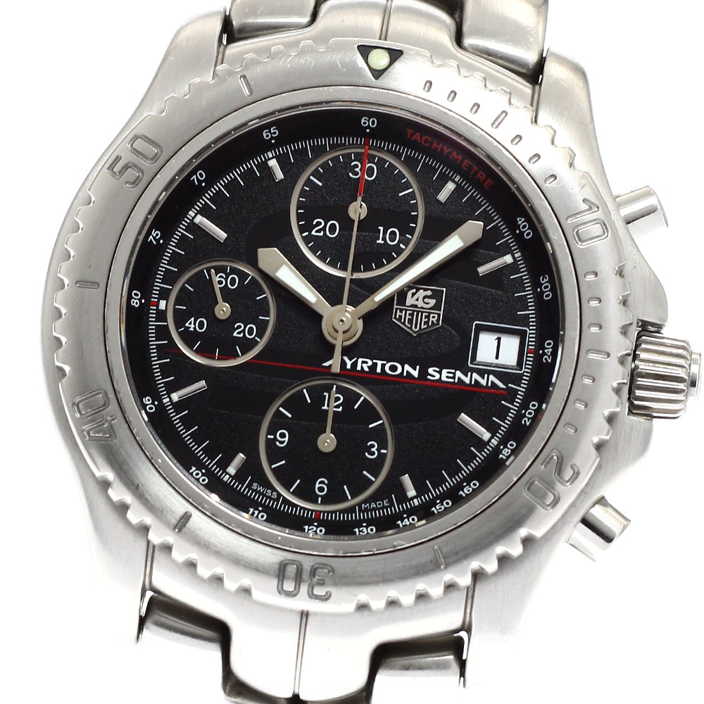 訳あり タグホイヤー TAG HEUER CT2114 リンク アイルトン・セナ限定モデル 自動巻き メンズ _911552【中古】