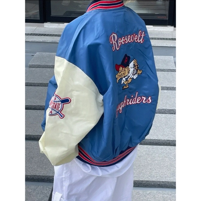 [UNISEX/春の新商品] ディーン マッシュ バーシティ ジャケットෆ