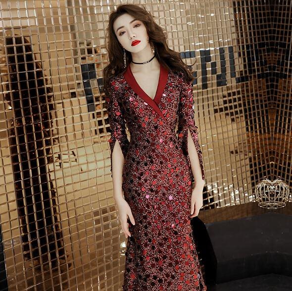 「可愛い 新作 マーメイドドレス」ロングドレス 演奏会ドレス パーティードレス ウェディングドレス