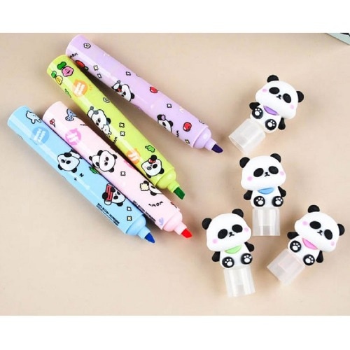 パンダフィギュア3段蛍光ペン×24個かわいい学用品学校準備物プレゼントイベント 7,081円