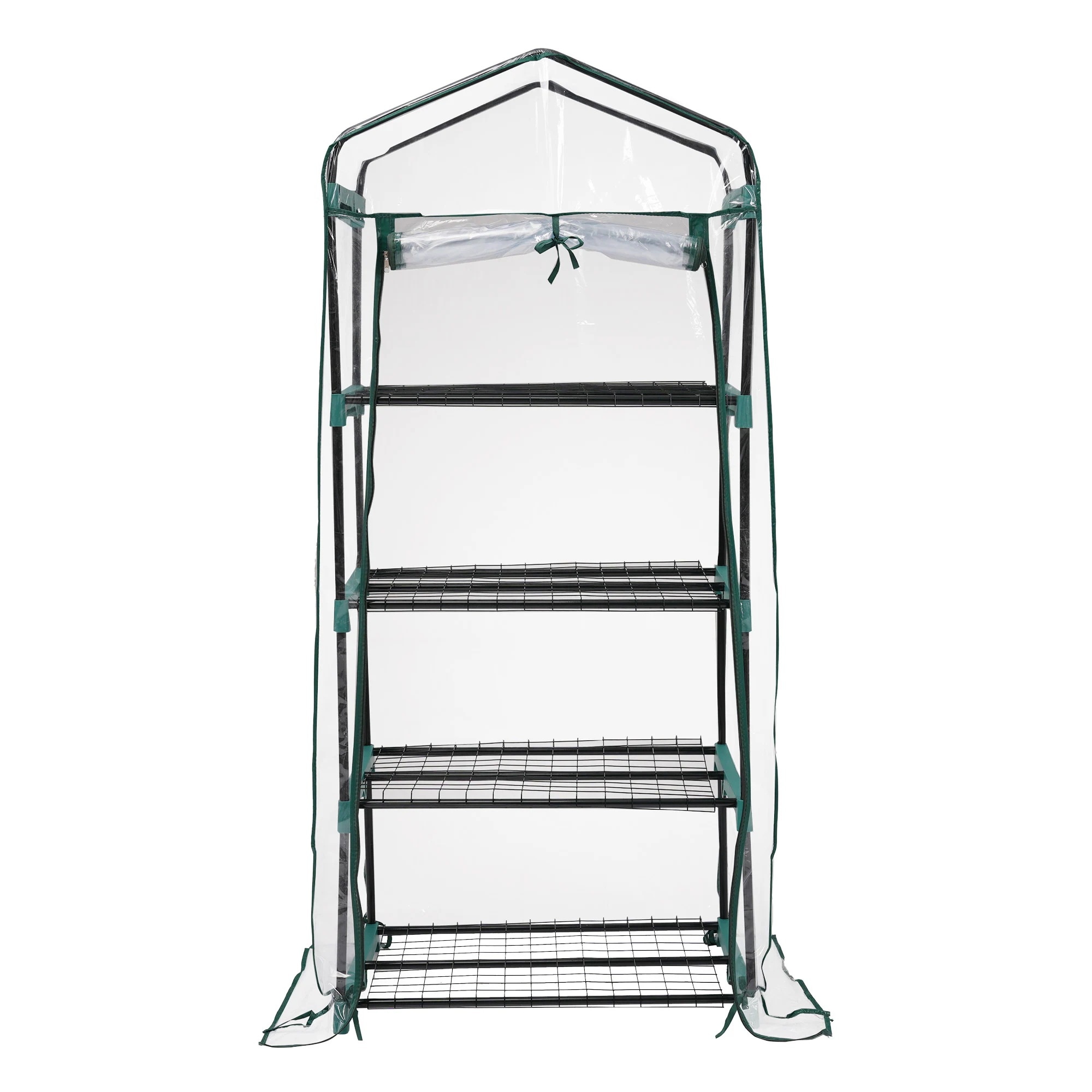 1664ビニール温室 2枚カバー付き 69*48*160CM 温室 4段 ベランダ 家庭用 ビニールハウス 家庭菜園 ガーデンハウス フラワーハウス ラック ビニール カバー 組立式
