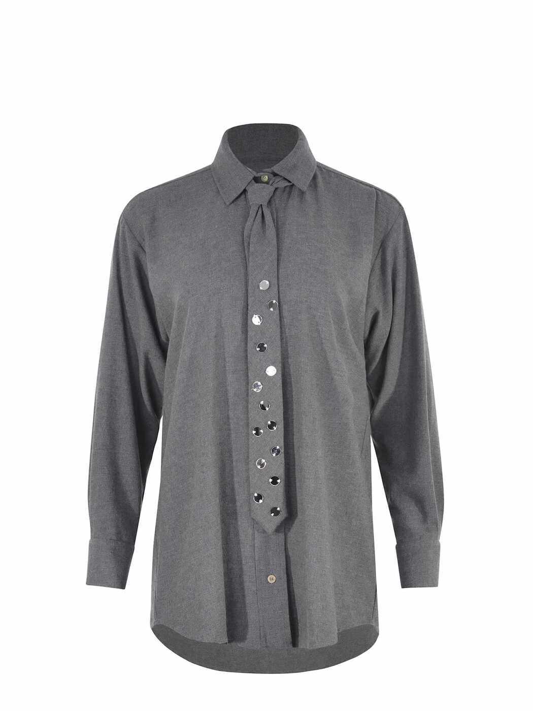 154212A4046-GM グレー 秋冬2024 シャツ レディース ia