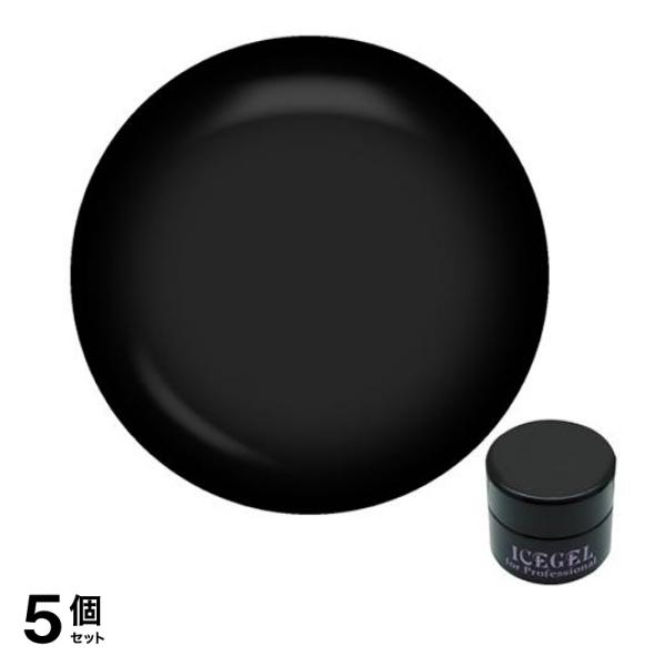 ICEGEL(アイスジェル) A BLACK ガラスジェル GG-651 ガラスブラック 3g 5個セット