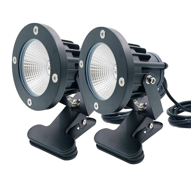 昼光色 防水 LEDクリップライト 小型 防雨 防水型 7W 白色 6000K 60W型相当 スイッチなし コード長3m 看板用 黒板用照明 店舗看板用 店頭看板 デスクスタンド アームライト ピッコ