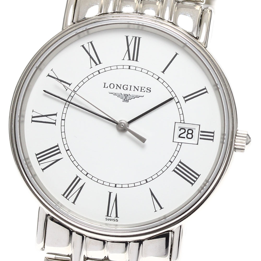 ロンジン LONGINES L4.720.4 グランドクラシック デイト クォーツ メンズ 良品 保証書付き_893818【中古】