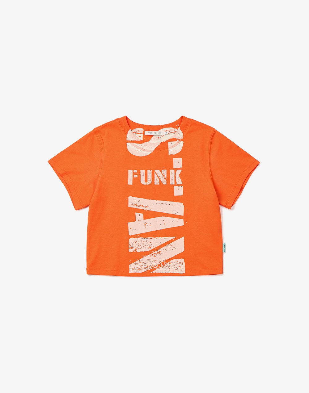 CROP VINTAGE LOGO T-SHIRT - ORANGE