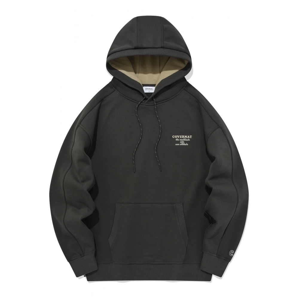 COVERNAT ヘビーウェイトオーバーフィットパーカーチャコール