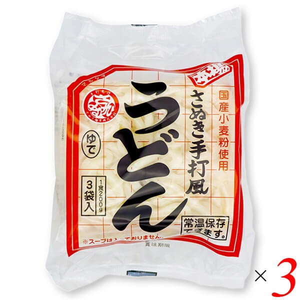 Qoo10] 丸島醤油 マルシマ さぬきゆでうどん3食セット(ス