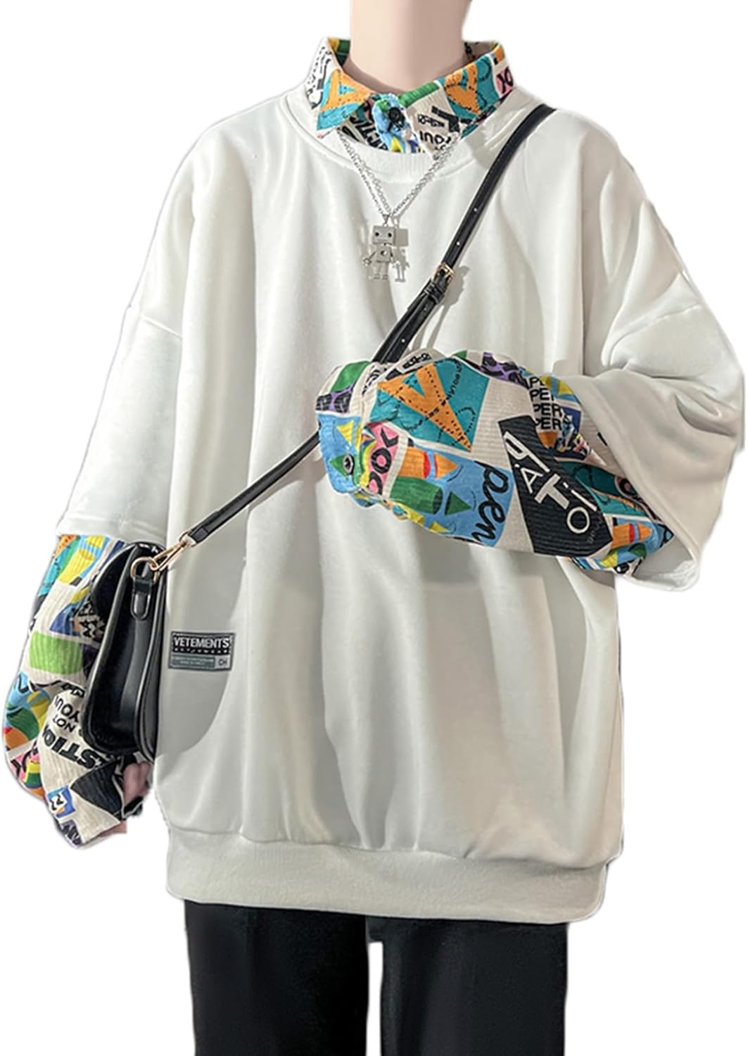 長袖パーカー フルオーバー メンズ シャツ ラペル チェック柄 フェイクレイヤード カジュアル 日系 春秋冬 吸汗 軽量 かっこいい ファッション 服 男性用 学生 若者 トレーニング カーキ グリー