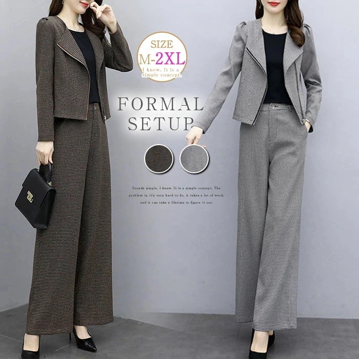 セットアップ レディース パンツスーツ ワイドパンツ ビジネススーツ 2点セット 入学式 スーツ ママ パンツスーツ ビジネス オフィス入学式 卒業式 入園式 卒園式 通勤 事務所 大人 きれいめ 4,456円