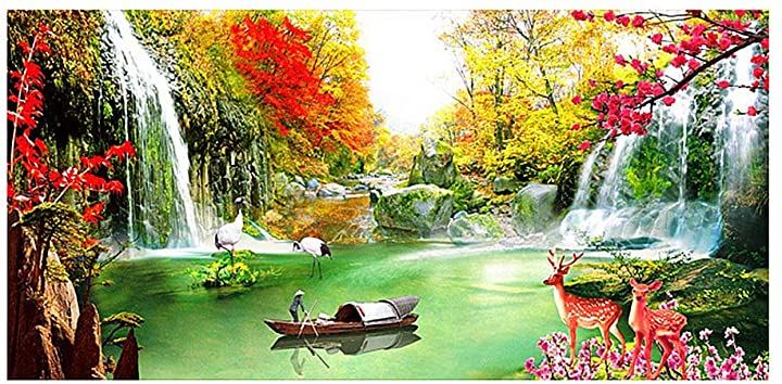 美しい図案で完成後も見惚れる クロスステッチ 刺繍キット 刺繍工具付きセット 峡谷 柄(峡谷 柄)