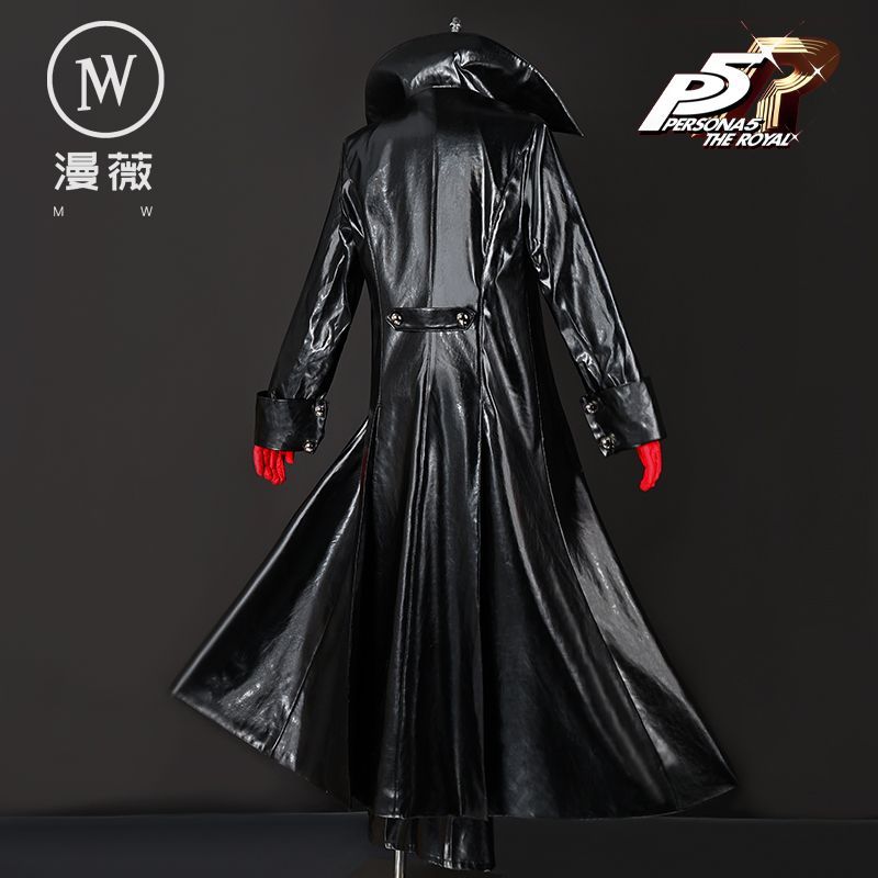 漫薇home p5女神異聞録雨宮蓮cos服joker戦闘服皮衣ゲーム服装男装