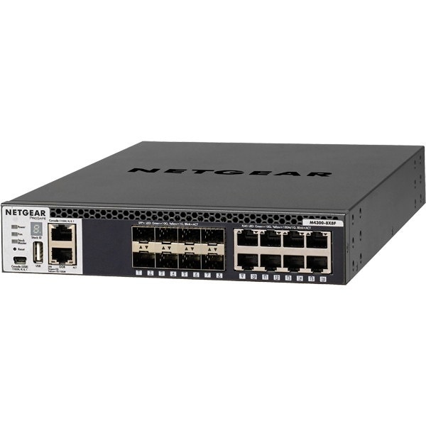 XSM4316S-100AJS [M4300-8X8F 10GBASE-T 8ポート + 10G SFP+ 8スロット Layer3マネージスイッチ（スタッカブル） 【ライフタイムハードウェア保証】]