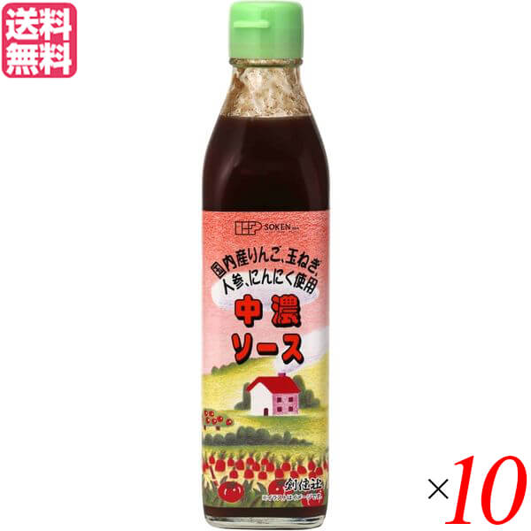 ソース 中濃ソース お好み焼き 創健社 中濃ソース 300ml 6本セット