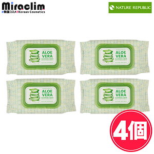 国内即発送【4個】ALOE VERA CLEANSING TISSUE 80枚入り【正規品】メイク落とし ふきとり 洗顔 拭き取り 肌荒れ 多目的 使い捨て 旅行 まとめ買い