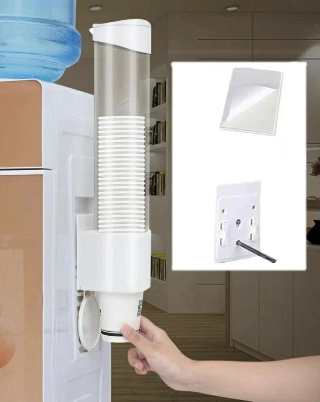 爆売れ中カップディスペンサー 5オンス 紙コップホルダー カップスタンド 収納 壁面取り付け 2WAY取り付け 使い捨て 収納 口径7.5cm以下適用 カップホルダー みずのみき ホワイト 業務用 オ