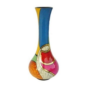 花瓶/フラワーベース 線がき模様 木製(漆塗り) (工芸品/インテリア雑貨) FV-H26
