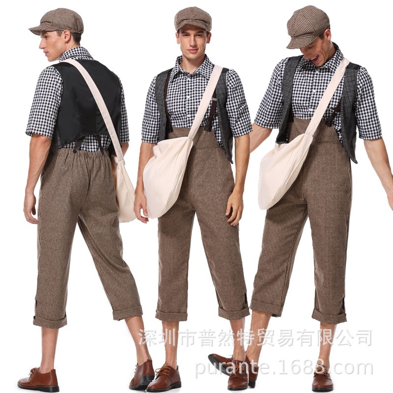 アメリカの新聞配達人の代わりに新聞販売人のコスプレをしてハロウィン成人舞踏会パーティショーをします 5,397円