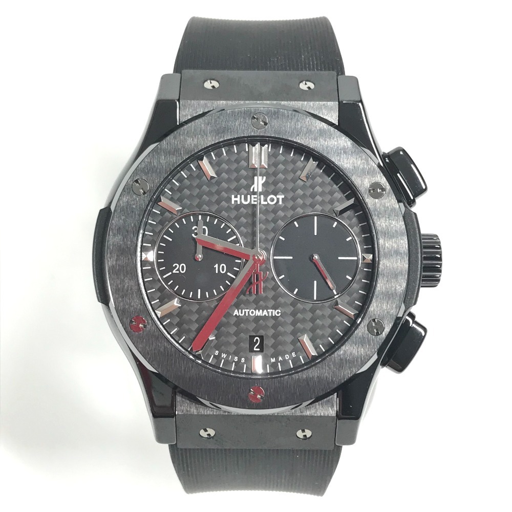 HUBLOT ウブロ 腕時計 521.CM.1771.RX クラシックフュージョン ブラックマジック クロノグラフ 自動巻き 裏スケ ウォッチ メンズ時計 セラミック ブラック