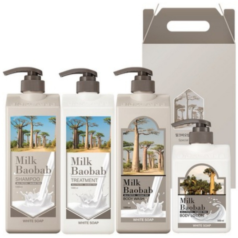 オリジナルヘアボディホワイトソップ4点セット