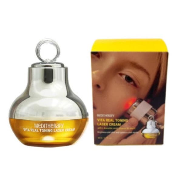 【LED機器付】 生ビタミントーニングレーザークリーム50ml ピュアビタミンＣ 生ビタミン シミ取り トラネキサム酸 ナイアシンアミド シミ 美顔器 スキンケア 韓国コスメ トーンアップ